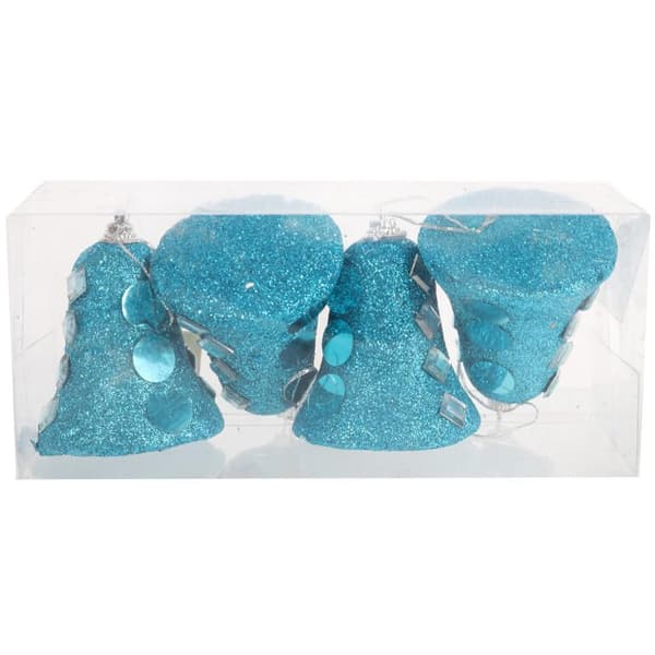 SET MED 4 PLASTBOLAR KLOCKA 8 CM TURKOS