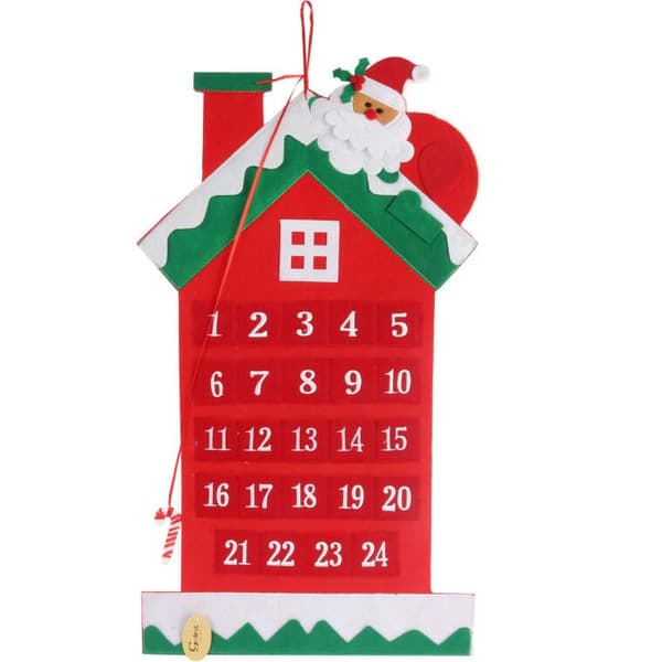 ADVENTSKALENDER FILTHUS 60 CM - JULDEKORT MED 24 HUDER