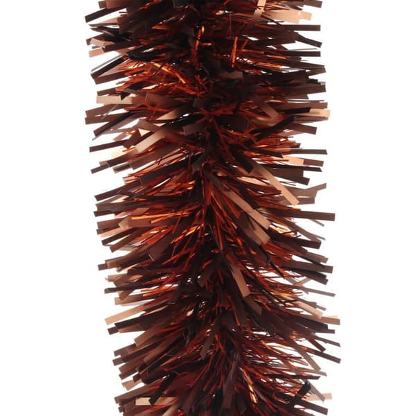 Brun julgranskedja av metalliserad GC-folie, 10cm x 3m, polsk produkt - GOLIAT