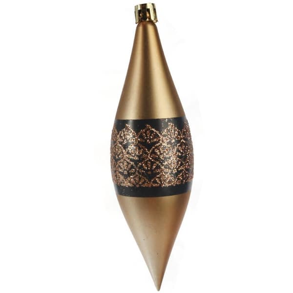 Setti 9 muovista jääpuikon muotoista korua glitterkoristeella, 15 cm
