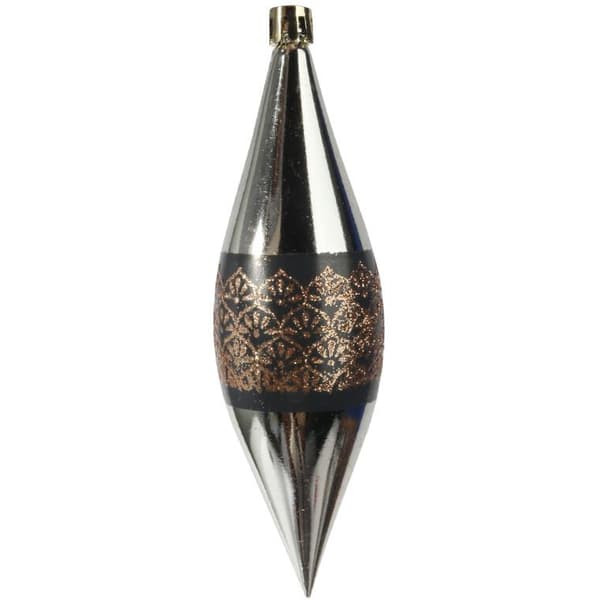 Setti 9 muovista jääpuikon muotoista korua glitterkoristeella, 15 cm