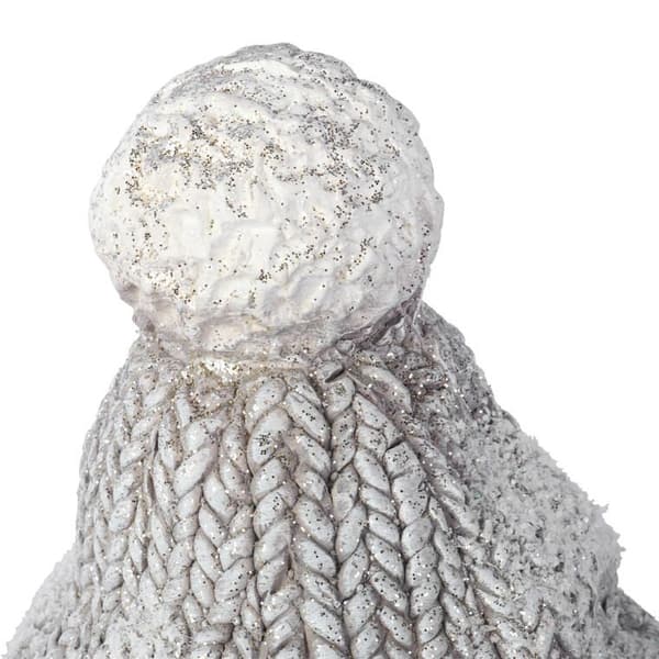 Exklusiv keramisk fågelfigur med glitter på metallben 57cm - Juldekoration