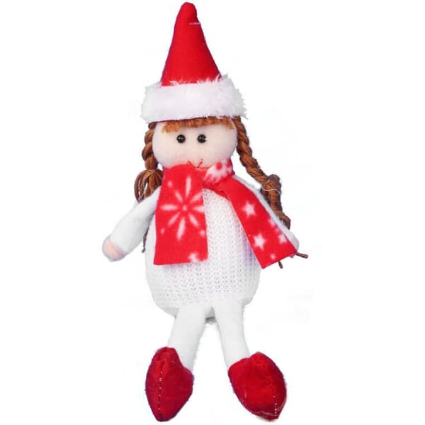 Juldekoration ANGEL med hängande ben, 20 cm, vit