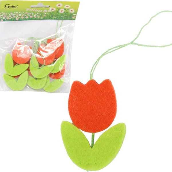 TULIPANER FILT HANDSÆT SÆT MED 6 STK 6 CM