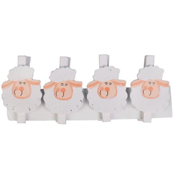 LAMBS PUUKELLOT 4 KPL 7,5 CM PÄÄSIÄISKEVÄT