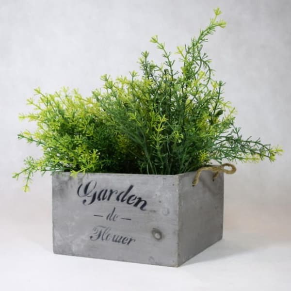 Træ Mini Have Flower Cover med rebhåndtag