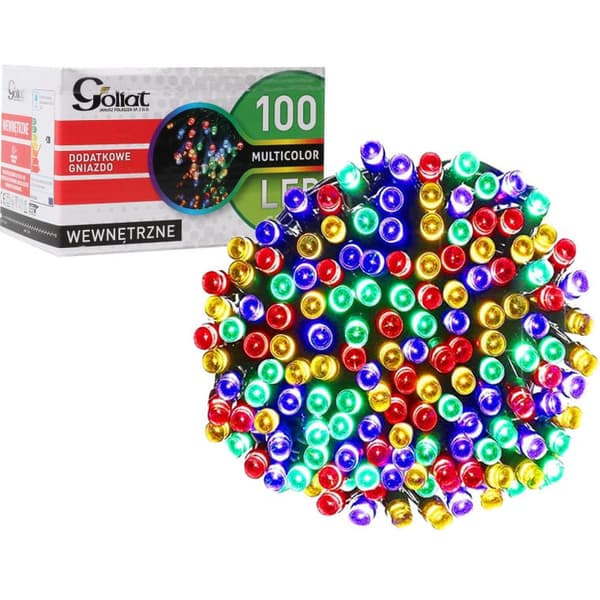 100 LED-ringar inomhus flerfärgade julgransbelysning