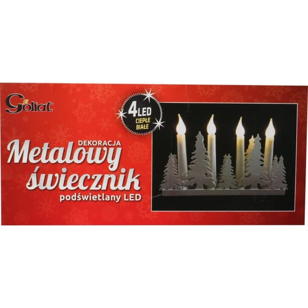 Paristokäyttöinen 3D joulukuusen muotoinen adventtikynttilänjalka - valkoinen