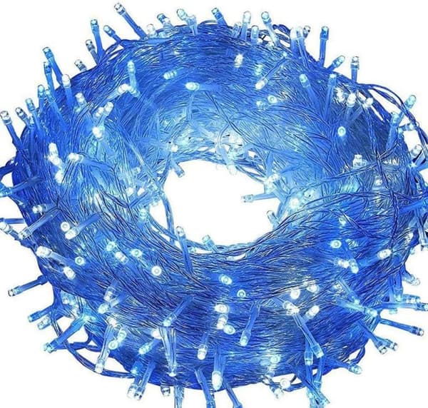 Joulukuusen valot 288 LED toukkavalot, sininen, 2 m