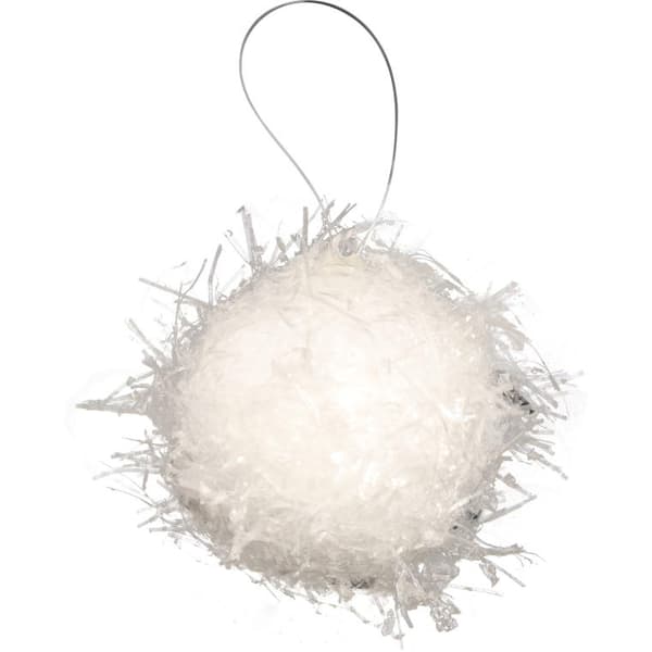 4 valkoisen pörröisen lumipallon setti