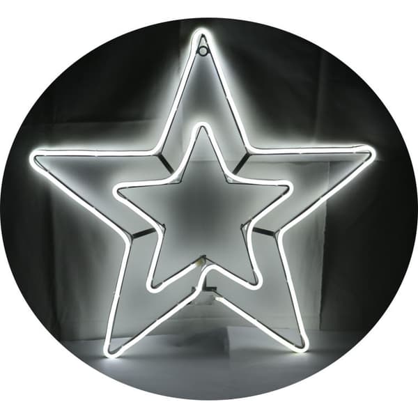 Neon koristeellinen tähti ulkokäyttöön, 3M, 120l/metri, IP44, valkoinen valo, 220V