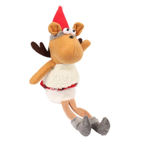 Pehmopunainen ruudullinen poro - istuva, ruskea, 40 cm