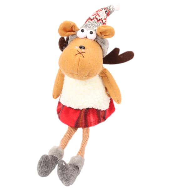 Pehmopunainen ruudullinen poro - istuva, ruskea, 40 cm