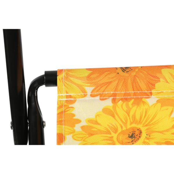 Yellow Flower Tourist Foldestol med enkel åbningsmekanisme