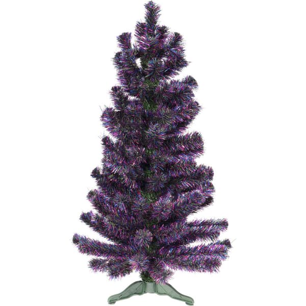 Sisä joulukuusi Fluo Vihreä-violetti 90 CM valotehosteella