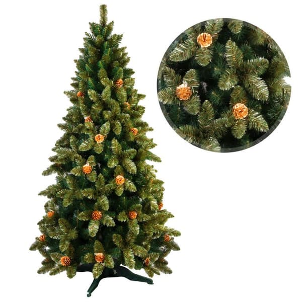 Kunstigt juletræ GOLIAT KLAUDIA 150cm, høj kvalitet, polsk produkt, Grøn, Klar til at sætte op