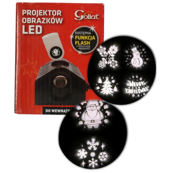 LED jouluprojektori 6 kuviolla ulkokäyttöön