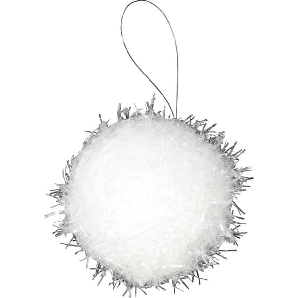 Set med 2 vita frigolitkulor 10cm - Snöbollar för juldekoration