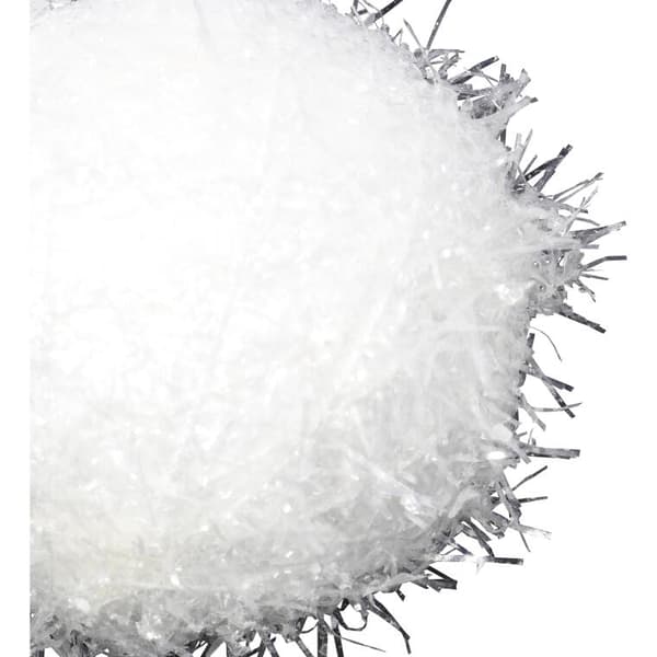 Set med 2 vita frigolitkulor 10cm - Snöbollar för juldekoration