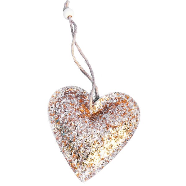 GULD GLITTER HJÄRTA HÄNGE