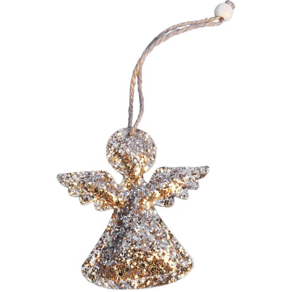Guld ängel glitterhänge för juldekorationer
