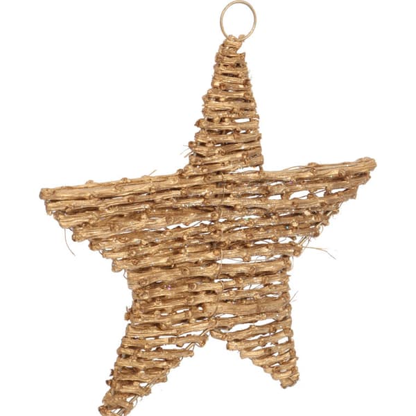 Golden Rattan Star til jul - Vedhæng 27 cm