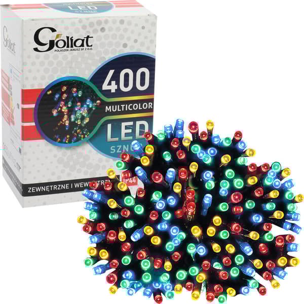 String av utomhus LED julgranslampor, 400 st. Flerfärgad 19,95m IP44