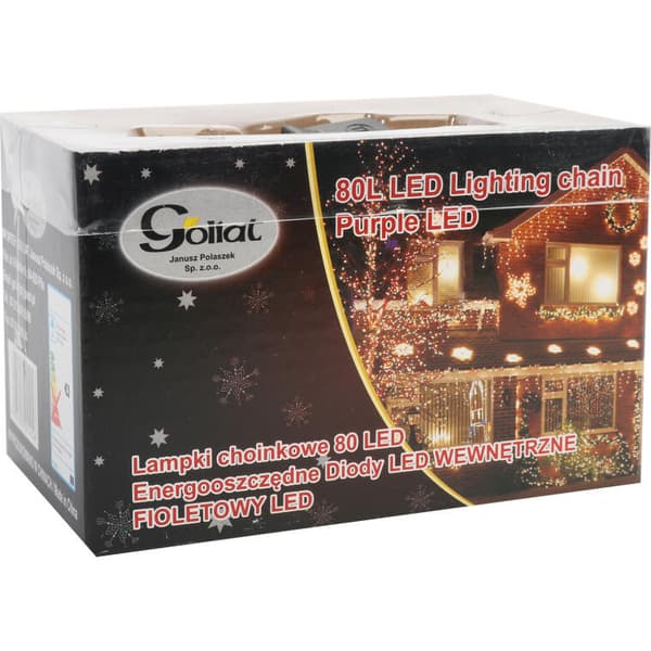 80 LED violettia sisä joulukuusen valoa