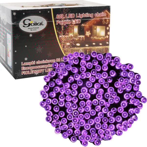 80 LED violettia sisä joulukuusen valoa