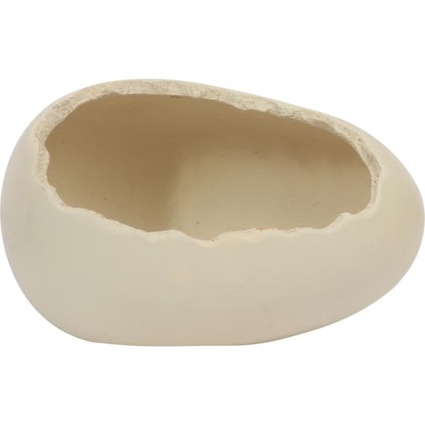 Påskäggshölje, keramik, vit, krasse
