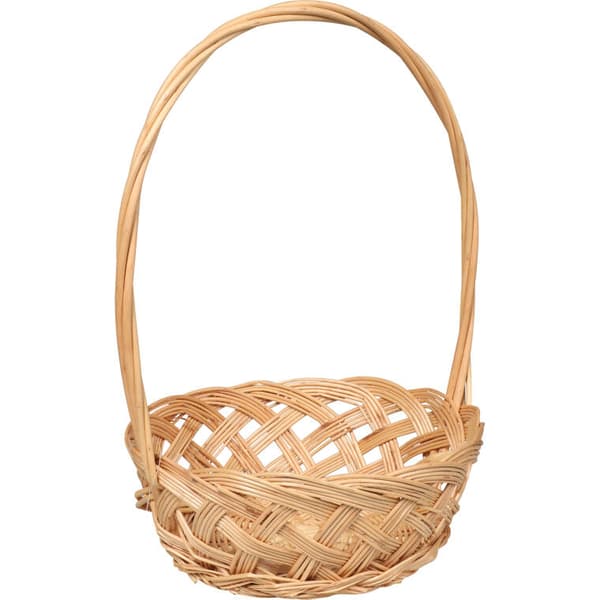 Flätad påskkorg för välsignelse av mat och dekorationer, 35 cm höjd, 22 cm diameter, 8,5 cm djup
