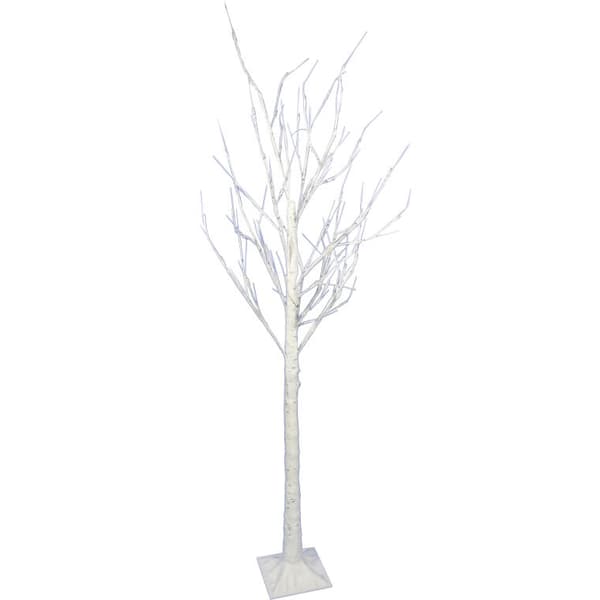 Dekorativt træ med hvide blade og LED, 150 cm, udendørs IP44