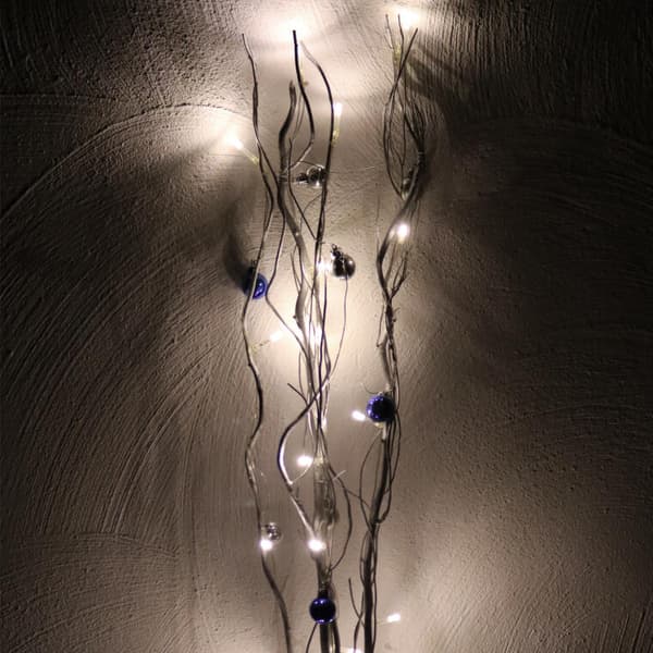 Vit, LED-ljusdekoration - Kvistar, Höjd 120 cm, Användning inomhus