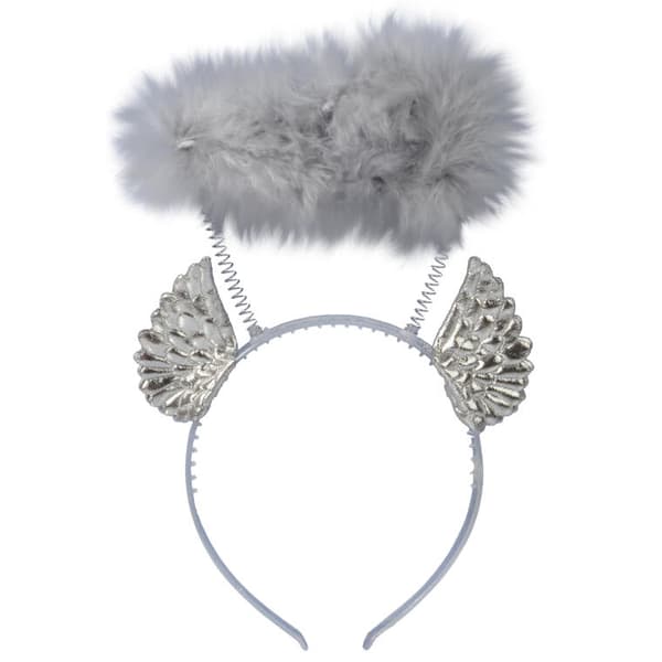 Änglapannband, SILVER HALO, tillverkat av änglafluff