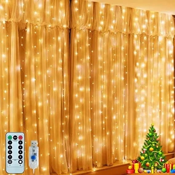 LJUSRARDIN 300 LED 3x3 FÖR FÖNSTER JULTRÄSLJUSGIRLAND