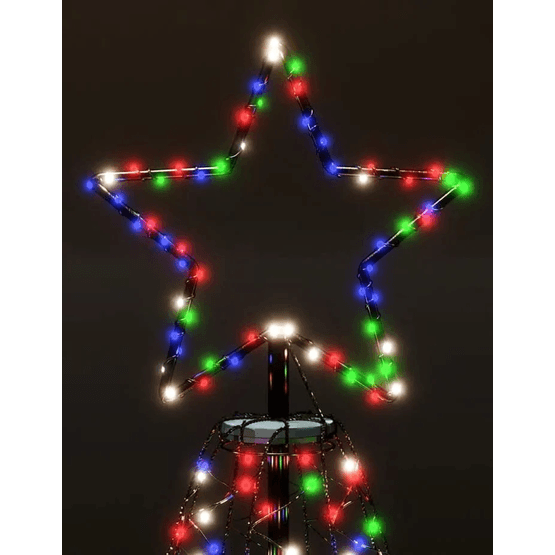 Lipputanko joulukuusi - 300 cm - Led - Ip44 - 8 valotilaa