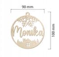Miniatyrbillede 3 af 5: Trækugler med NAME 1PC Personliggjort til juletræsferiegave