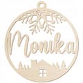 Miniatyrbillede 1 af 5: Trækugler med NAME 1PC Personliggjort til juletræsferiegave