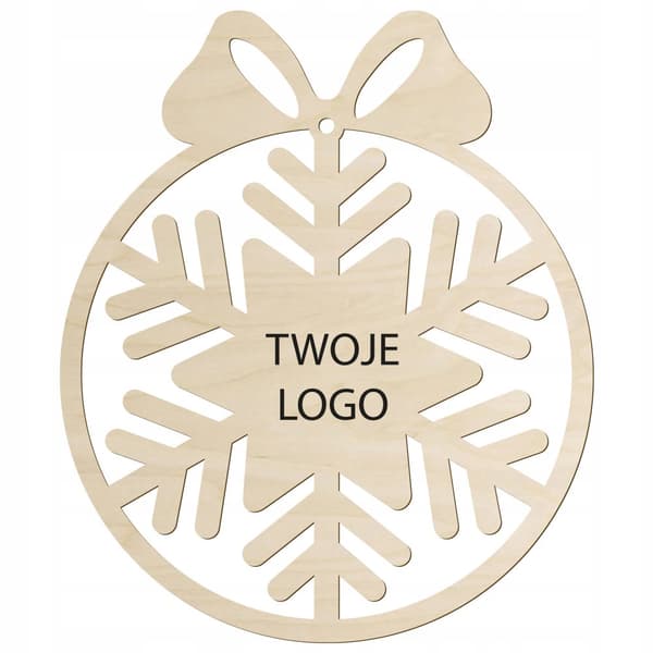 Firmakugle med dit eget logo juletræsvedhæng Snowflake