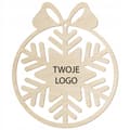 Miniatyrbillede 1 af 4: Firmakugle med dit eget logo juletræsvedhæng Snowflake