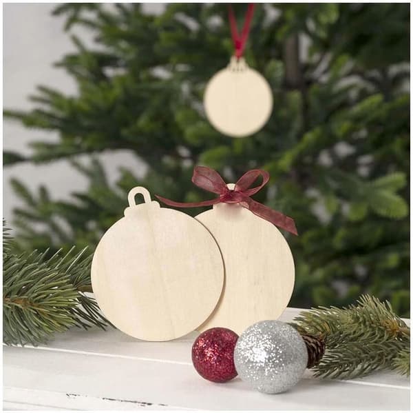 Juletræskugle vedhæng af træ Juletræspynt 20 STK juletræspynt