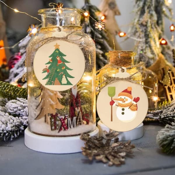 Juletræskugle vedhæng af træ Juletræspynt 20 STK juletræspynt