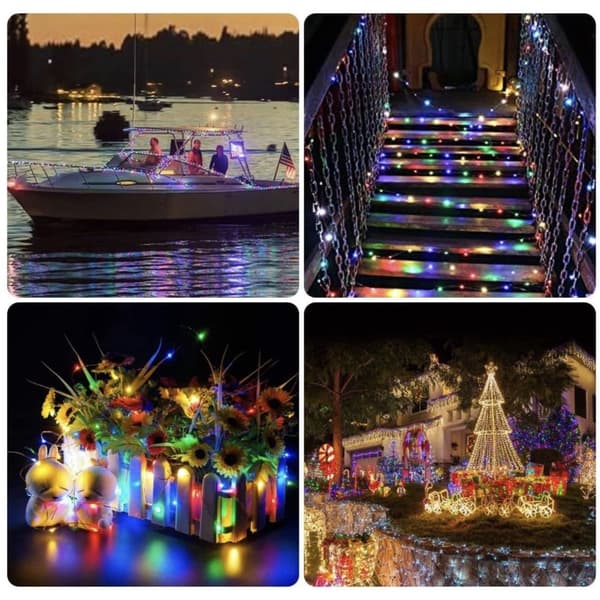 50x LED flerfarvede ledningslys 5M + fjernbetjening, drevet af USB