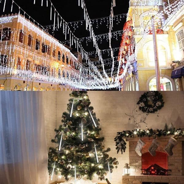 METEORS ICICLES putoavaa lunta IP44 LED ulko joulukuusen valot GARLAND