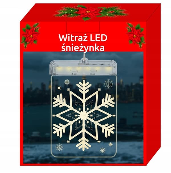 3D LED-målat glas batteridrivet prydnad julbelysning