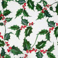 Pikkukuva 5 / 7: TORI Jouluinen vuodevaatteet setti 220x200 Eurofirany valkoinen vihreä kukkiva holly