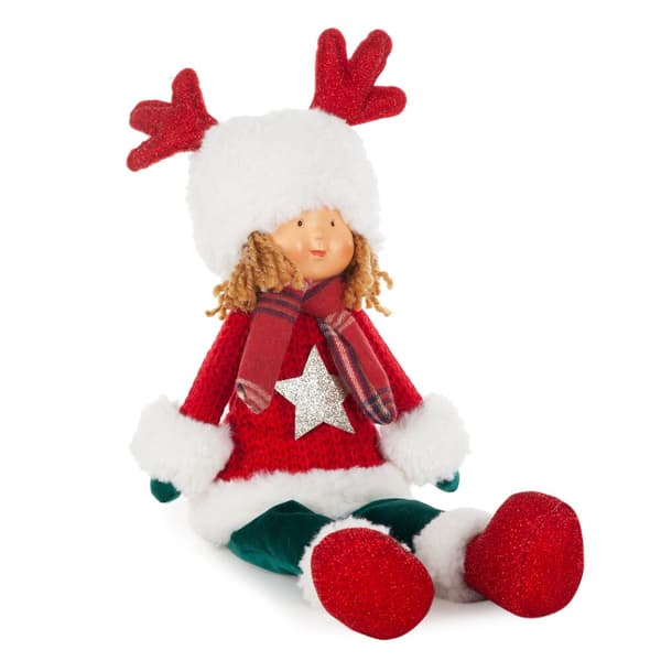 Julfigur DOLL 17x9x45 Eurofirany röd