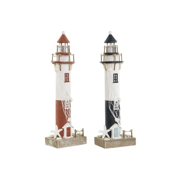 Dekorativ figur Home ESPRIT Blå Hvid Rød 11 x 7,5 x 36,5 cm (2 enheder)