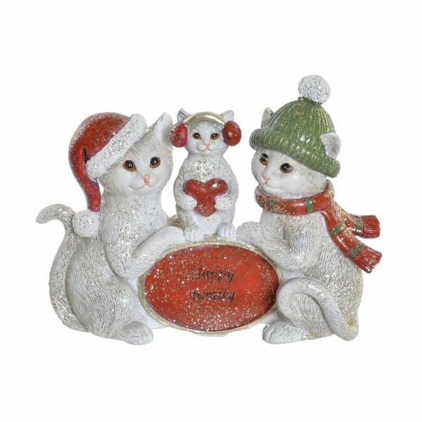 Prydnadsfigur DKD Home Decor Katt 12,5 x 3 x 9,5 cm