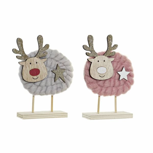 Joulukuusenpallo DKD Home Decor Polyesteri Puu (2 pcs) (10 x 4 x 16 cm)